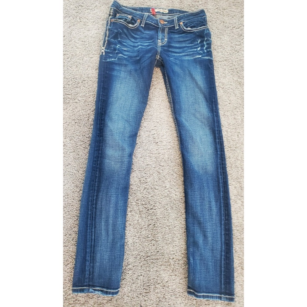 BKE Madison Skinny Jeans Womens 29x33.5 Low Rise  Distressed Denim Stretch